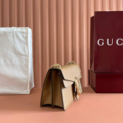 GUCCI 25S DIONYSUS WALLET 28 IN SAND BROWN CALFSKIN