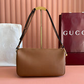 GUCCI 26S SHOULDER BAG 31 IN BROWN CALFSKIN