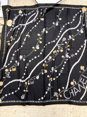 CHANEL 25S SCARF 140 CM IN CASHMERE SILK 943928