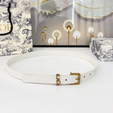 DIOR 25S BELT 20 MM IN WHITE CALFSKIN 570114