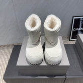 BALENCIAGA 25S LOW ANKLE BOOTS PLATFORM HEEL IN WHITE SUEDE STYLE 2