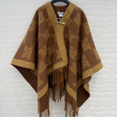 MAX MARA 25S FRINGED KNIT CAPE 165