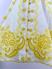 ZIMMERMANN EMBROIDERED SHORT-SLEEVE MINI DRESS 270269