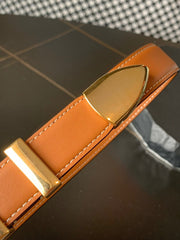 Medium Western Belt 25mm In Brown Calfskin Ghw