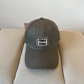 MM BASEBALL CAP IN DARK GREY KHAKI FABRIC STYLE 1