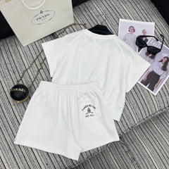 PRADA 25S SHORT-SLEEVE CREW NECK SWEATSHIRT SET 352