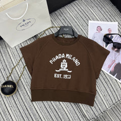 PRADA 25S SHORT-SLEEVE CREW NECK SWEATSHIRT SET 351