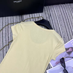 YSL T- Shirt Yellow Pastel 228405