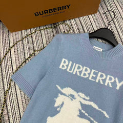 BURBERRY 25S SHORT-SLEEVED KNIT SWEATER 215