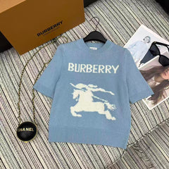 BURBERRY 25S SHORT-SLEEVED KNIT SWEATER 215