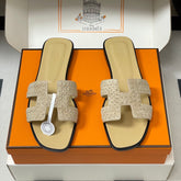 HM 25S ORAN SANDAL IN BEIGE SUEDE AND LAMBSKIN