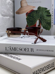 C DE RECTANGULAR FRAME SUNGLASSES 518454 IN METAL