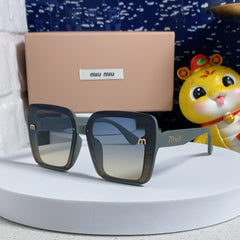 RUNWAY SQUARE SUNGLASSES 563197 IN TAN BLUE ACETATE