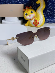 MONTAIGNE SUNGLASS 563192 IN GOLD METAL BROWN SMOKE LENSES
