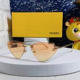 SKY RIMLESS TRIANGLE FRAME SUNGLASSES 566724 IN METAL