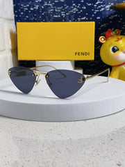 SKY RIMLESS TRIANGLE FRAME SUNGLASSES 566724 IN METAL