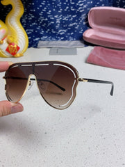 RUNWAY SUNGLASSES 571638 IN GOLD METAL BROWN SMOKE LENSES