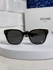 SQUARE SUNGLASS 575842 IN WHITE ACETATE