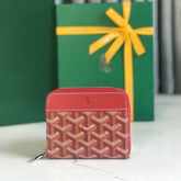 MATIGNON MINI WALLET 11 IN CLASSIC RED GOYARDINE CANVAS AND CALFSKIN