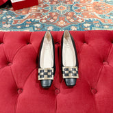 TROMPETTE BALLERINAS IN BLACK SHINY CALFSKIN