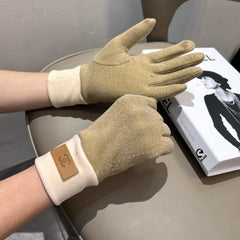 GLOVES IN TORTILLA BROWN WOOL 462255