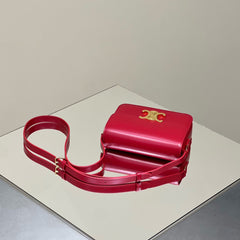 MINI CLAUDE 22 SHINY CALFSKIN CHERRY RED