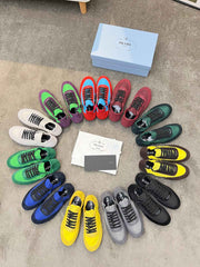 COLLAPSE SNEAKERS IN GREEN SUEDE AND NYLON