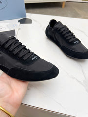 COLLAPSE SNEAKERS IN BLACK SUEDE AND NYLON