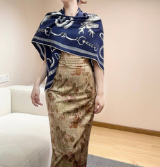 HERMES 25S SCARF 135 IN CASHMERE SILK 854594