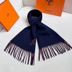 HERMES 25S SCARF 190 IN CASHMERE 985998