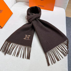 HERMES 25S SCARF 190 IN CASHMERE 986000