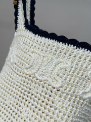 CELINE OPEN-KNIT FLORAL PATTERN KNIT VEST 275887