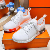 DEPART SLIP-ON SNEAKER IN FULL WHITE KNIT AND CALFSKIN