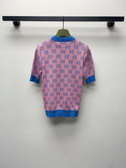 GUCCI SHORT-SLEEVE KNIT TOP 257395