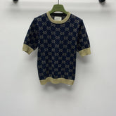 GUCCI SHORT-SLEEVE KNIT TOP 257396
