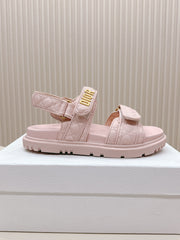 DIOR BACK-STRAP SANDALS 25S IN PASTEL PINK CALFSKIN