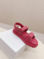 DIOR BACK-STRAP SANDALS 25S IN DARK PINK CALFSKIN