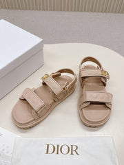 DIOR BACK-STRAP SANDALS 25S IN BEIGE CALFSKIN