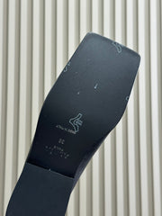 ALAIA 25S SQUARE LOAFER MULES IN BLACK CALFSKIN