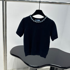 PRADA 25S BEADED CREW NECK SWEATER 313