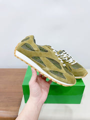 ORBIT SNEAKER IN OLIVE GREEN SUEDE AND TECHNICAL MESH