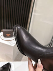 CELINE 25S HIGH BOOTS FOR FALL AND WINTER 45MM IN BLACK CALFSKIN