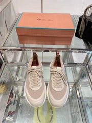 SNEAKER IN LIGHT PINK CANVAS MIX SUEDE WITH LAMBSKIN