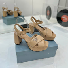 PRA HIGH HEELS 85MM IN BEIGE CALFSKIN