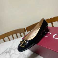 GUCCI 26S HORSEBIT BALLET FLATS IN BLACK CALFSKIN