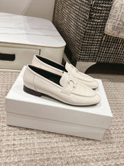 TRIOMPHE LOAFER IN WHITE PATENT CALFSKIN