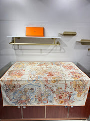 HERMES 25S SCARF 136 IN SILK CASHMERE 989709