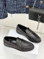 YSL 25S LOAFERS IN BLACK LAMBSKIN