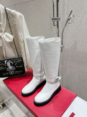 VALENTINO 25S KNEE-HIGH BOOTS IN WHITE CALFSKIN STYLE 9