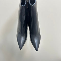 SL OPYUM HEELED BOOT BLACK CALFSKIN